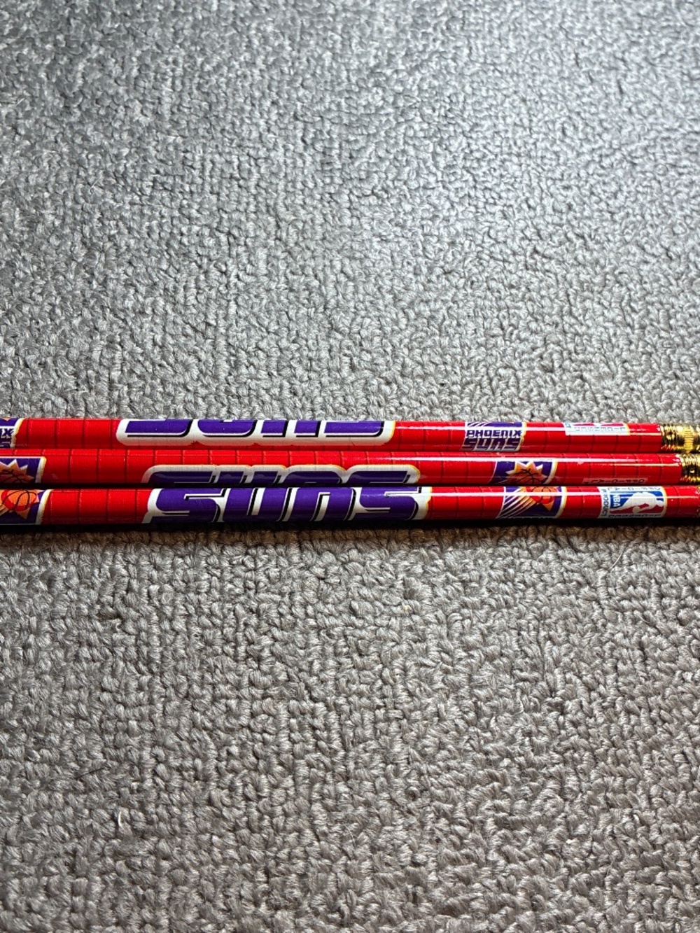Vintage Phoenix Suns Pencils 3 Total NBA Basketball Retro Unused